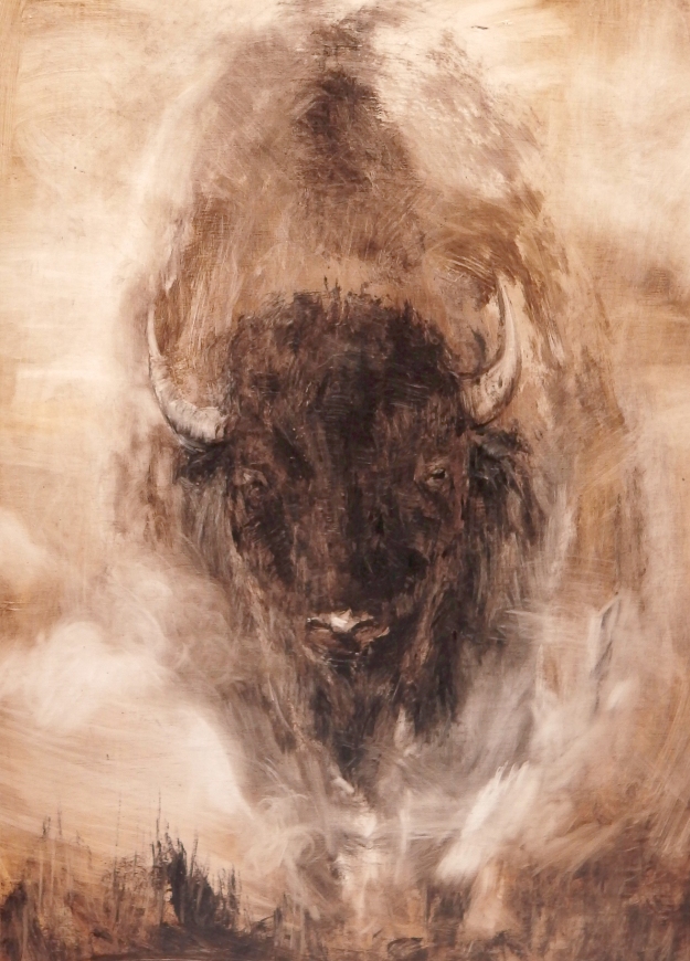 'Walking Buffalo' Oil 120x80cm