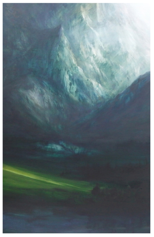 'Teton in the Sky', Oil 6ftx4ft